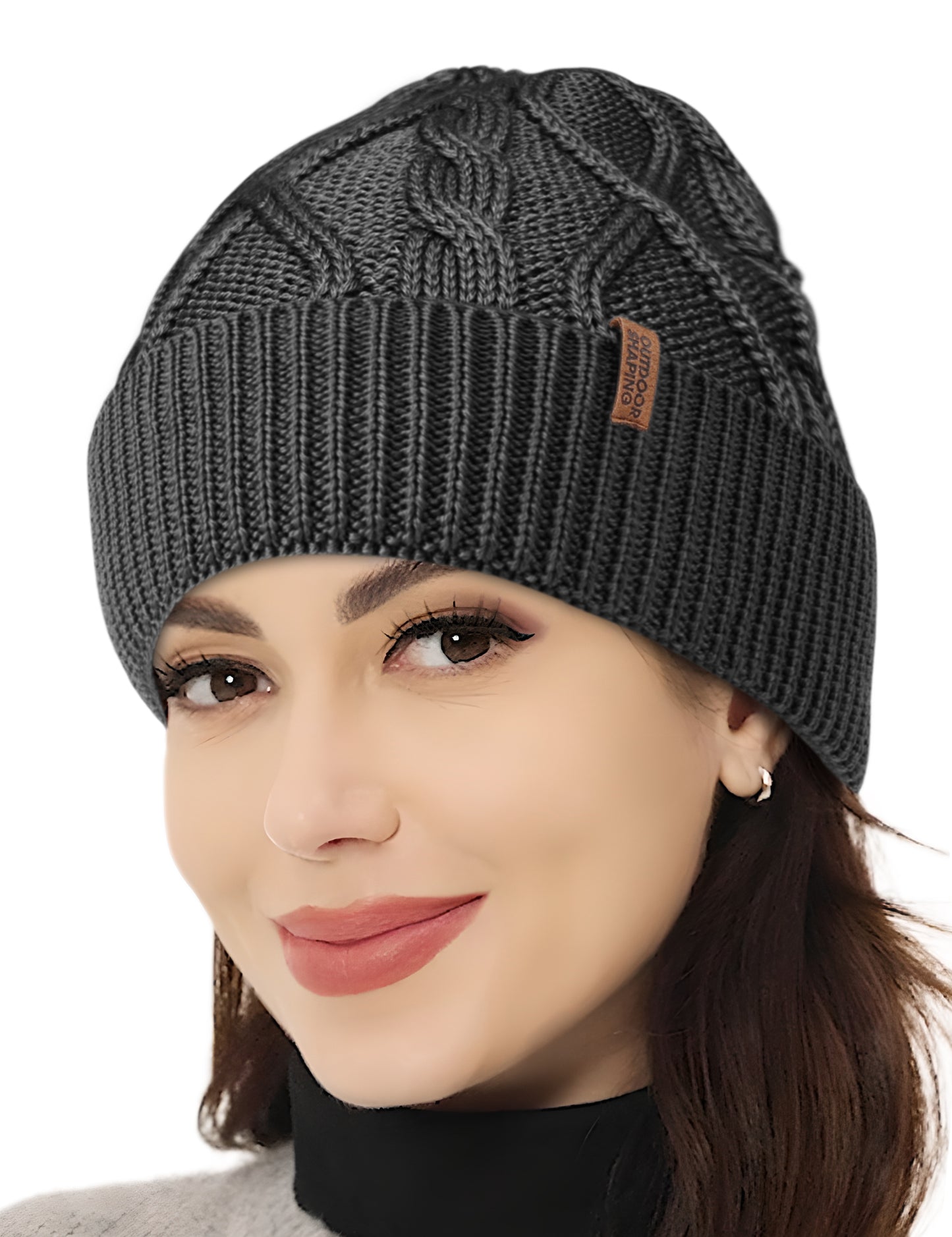 Merino wool beanie-cable