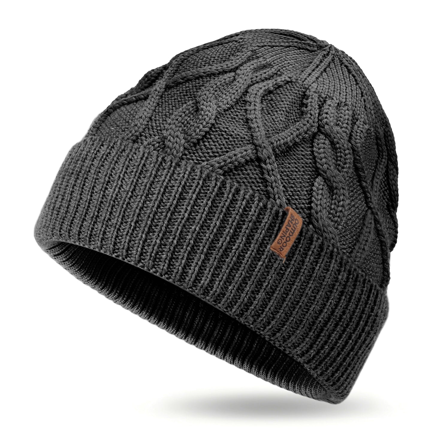 Merino wool beanie-cable