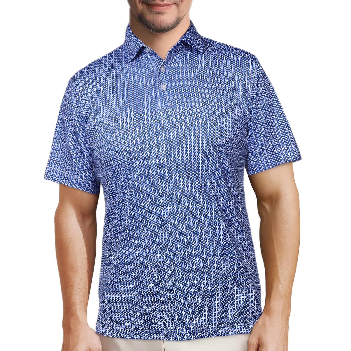 Ohebi Men's Polo Shirt, Short Sleeve Performance Golf Shirt,  Dry Fit, Moisture-Wicking, Lightweight Activewear for Outdoor Enthusiasts