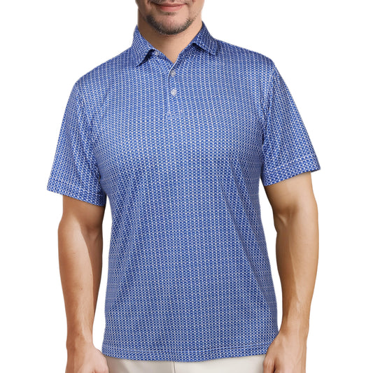 Ohebi Men's Polo Shirt, Short Sleeve Performance Golf Shirt,  Dry Fit, Moisture-Wicking, Lightweight Activewear for Outdoor Enthusiasts