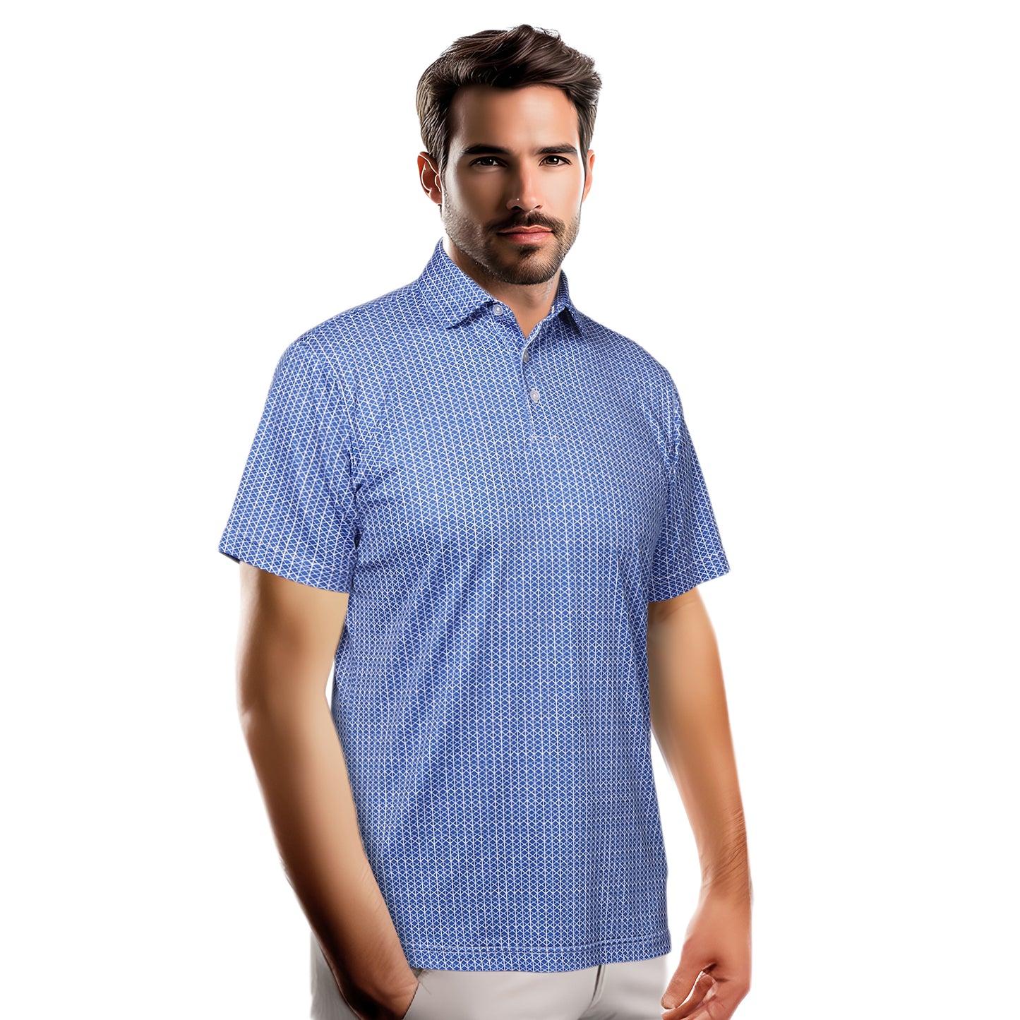 Ohebi Men's Polo Shirt, Short Sleeve Performance Golf Shirt,  Dry Fit, Moisture-Wicking, Lightweight Activewear for Outdoor Enthusiasts