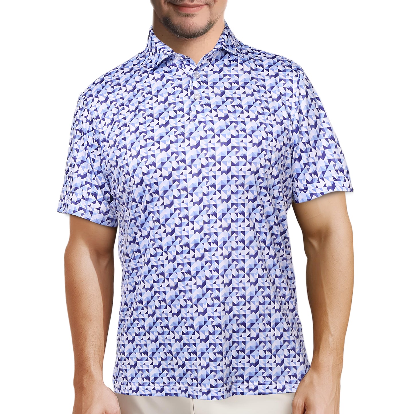 Ohebi Men's Polo Shirt, Short Sleeve Performance Golf Shirt,  Dry Fit, Moisture-Wicking, Lightweight Activewear for Outdoor Enthusiasts