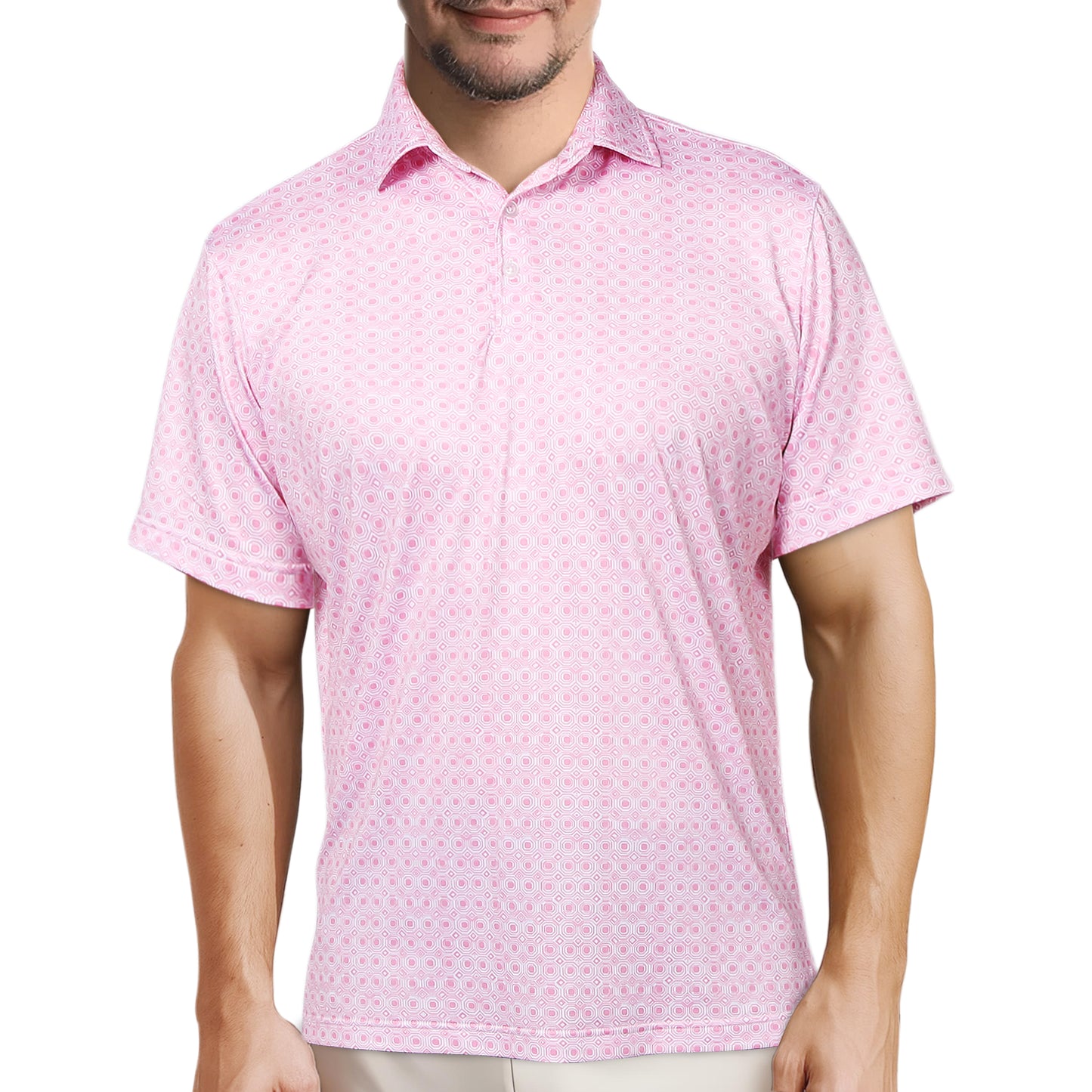 Ohebi Men's Polo Shirt, Short Sleeve Performance Golf Shirt,  Dry Fit, Moisture-Wicking, Lightweight Activewear for Outdoor Enthusiasts